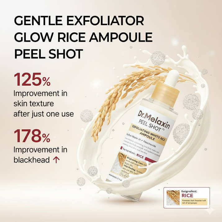 Glow White and And Rice Exfoliating Essence – Ampoule for Radiance & Smooth Skin