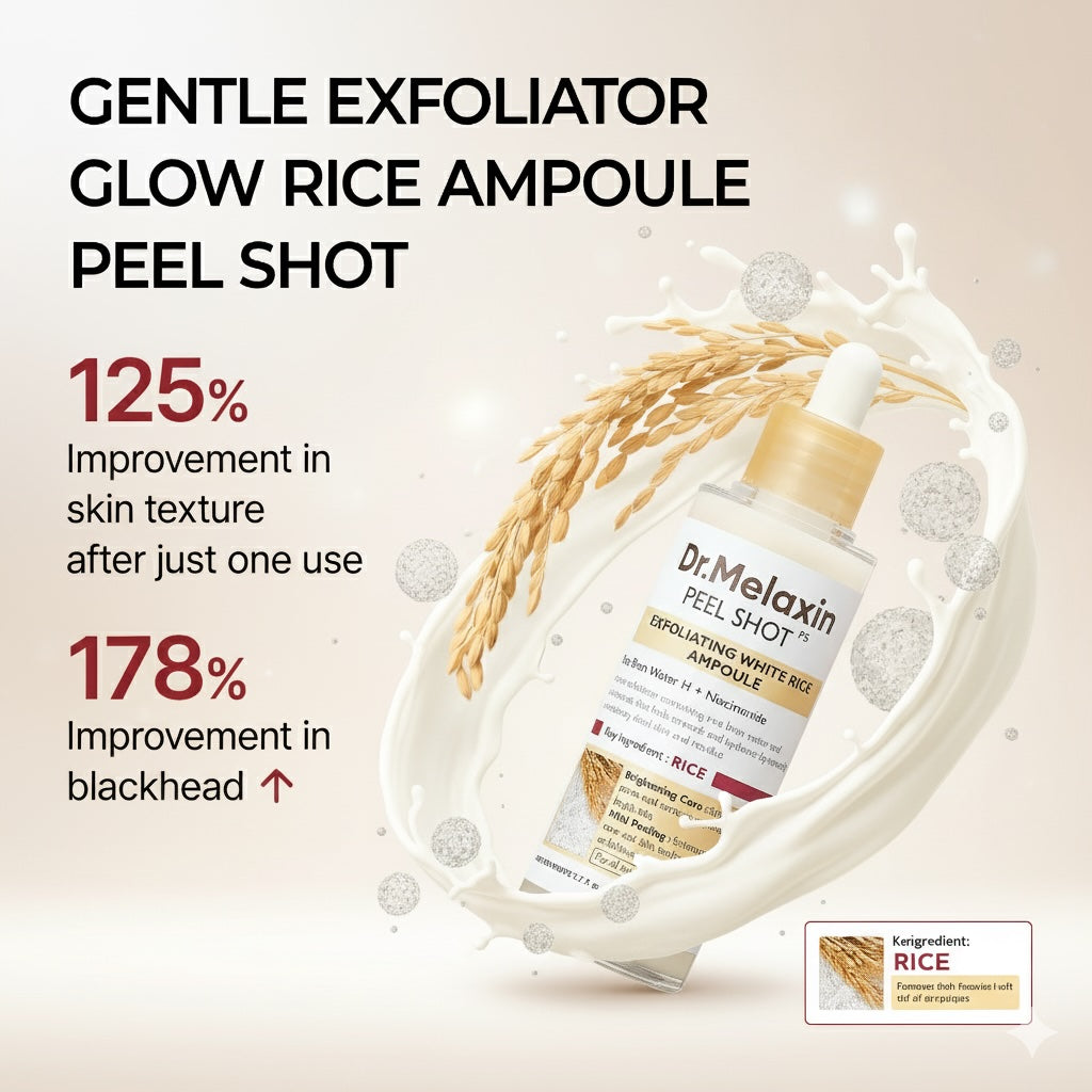 Glow White and And Rice Exfoliating Essence – Ampoule for Radiance & Smooth Skin
